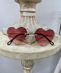 Cut glass Sunglasses - Red